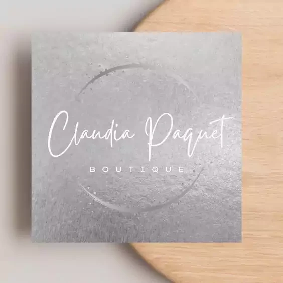Quick Silver Metallic Square Visiting Cards