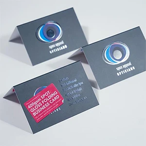 Spot UV Folded Visiting Cards