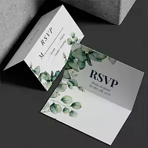 Quick Silver Metallic Folded Visiting Cards