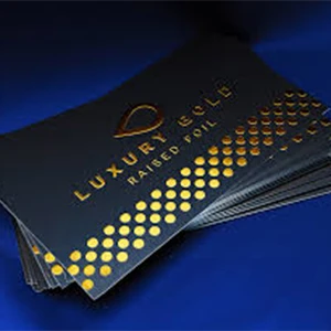 Gold Foil Folded UV Visiting Cards