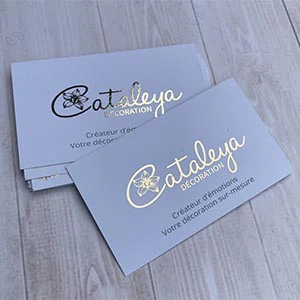 Velvet UV Gold Foil Visiting Cards