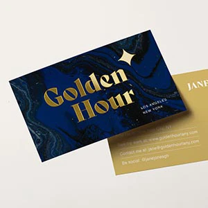 Matte UV Gold Foil Visiting Cards