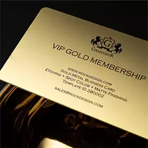 Quick Gold Metalic Visiting Cards